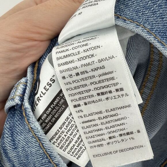 Levi’s Ribcage Straight Ankle Blue Jeans Button Fly Women’s Size 28x27 - Picture 7 of 7